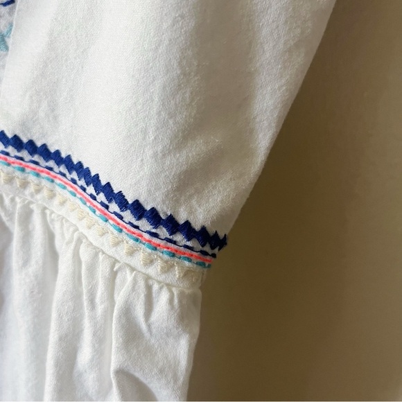 AE White Embroidered Mini Dress Size 4 Boho Hippie Festival Western Flirty - Picture 7 of 13